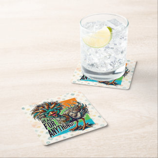 Audacious Avian Square Paper Coaster