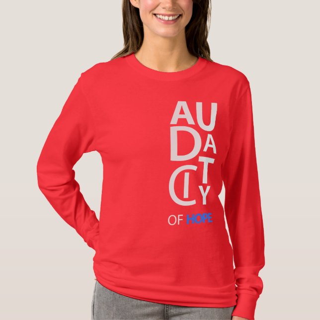 "Audacity" Designer Ladies Long Sleeve T-Shirt (Front)