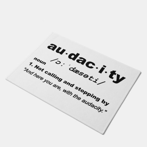 Audacity funny doormat