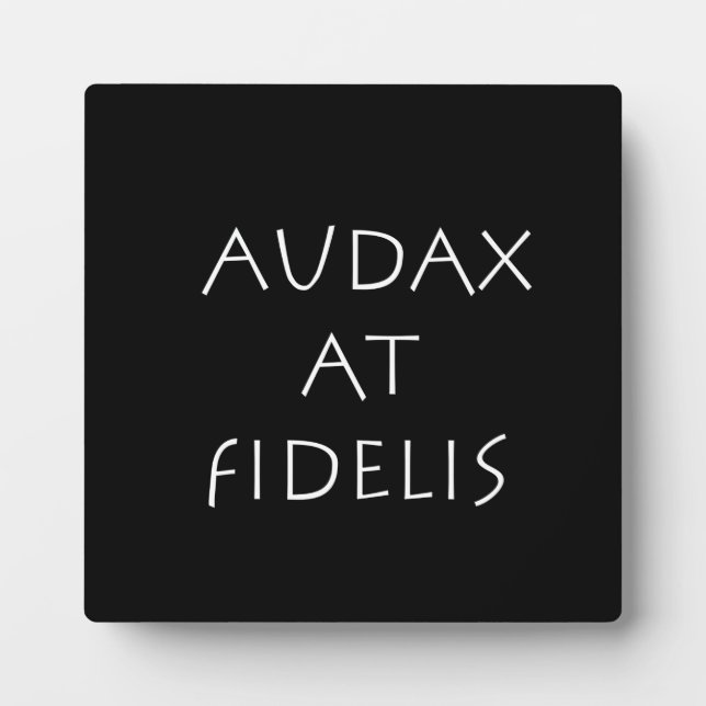 Audax at fidelis plaque (Front)