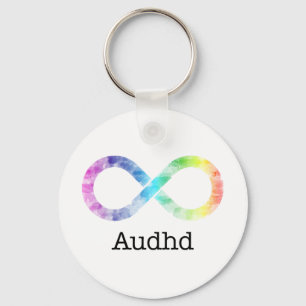 Audhd (adhd and autistic) neurodiversity keychain