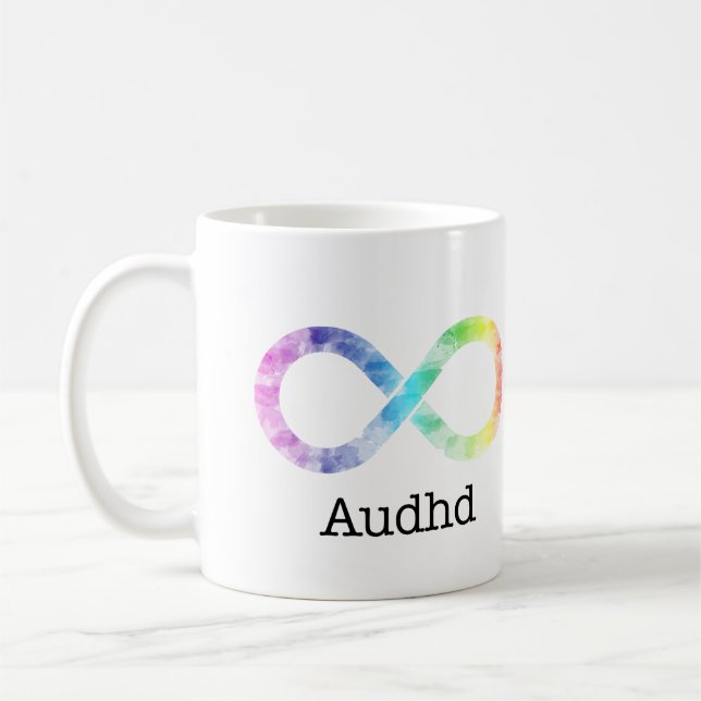 Audhd (adhd and autistic) neurodiversity mug (Left)
