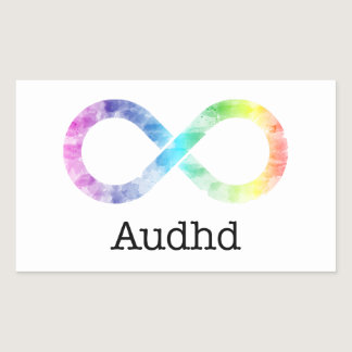 Audhd (adhd and autistic) neurodiversity  rectangular sticker