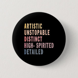 Audhd Autism Adhd Autistic Spectrum Neurodiversity Button