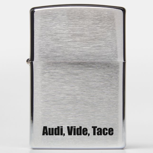 audi, vide, tace zippo lighter (Front)