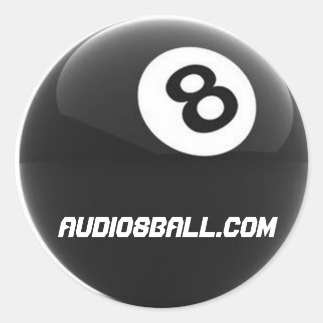 Audio8ball.com Sticker (Front)