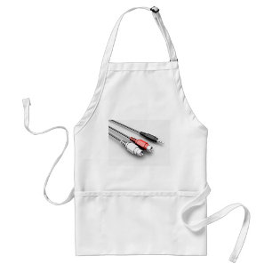 Audio Cables Vintage Tech Adult Apron