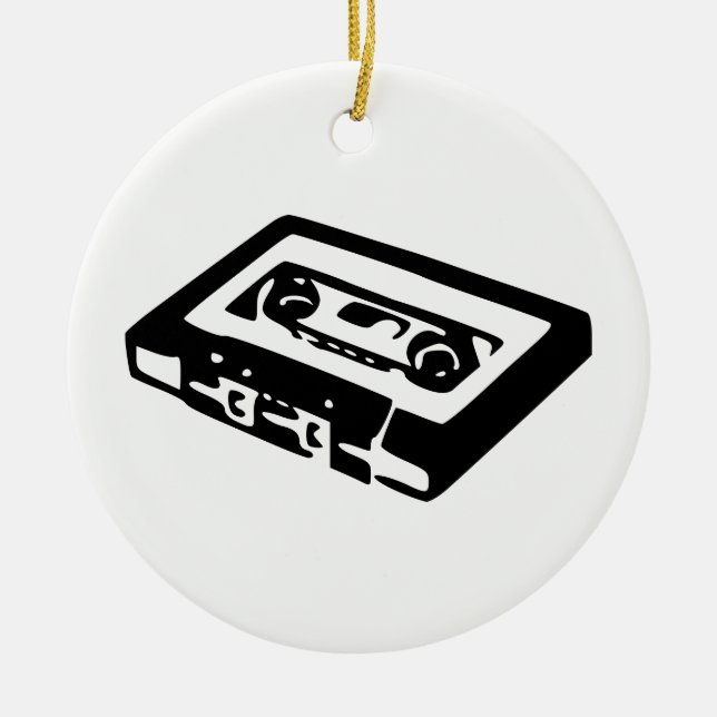 Audio Cassette Ceramic Ornament (Front)