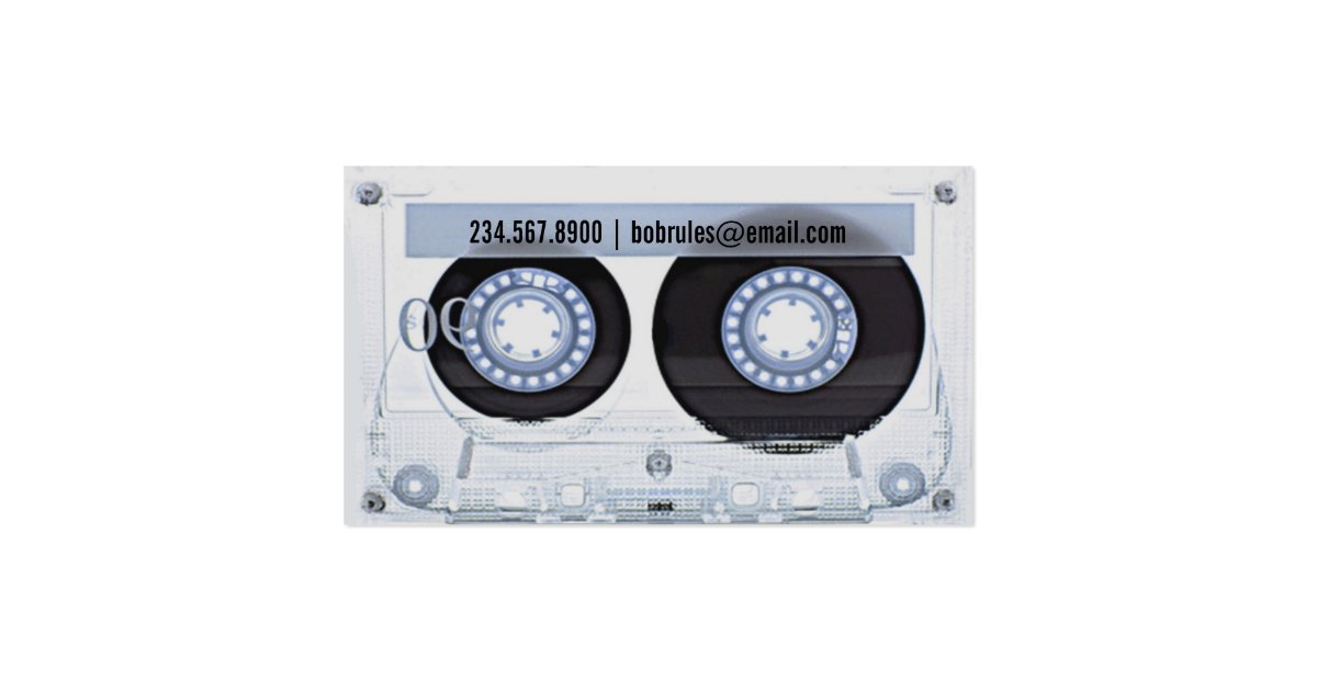 Audio Cassette DJ Business Card | Zazzle