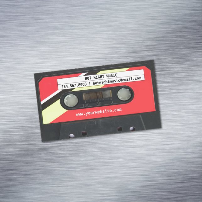 Audio Cassette DJ Business Card Magnet (In Situ)