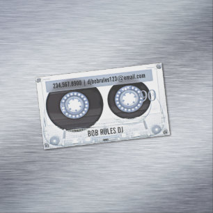 Audio Cassette DJ Business Card Magnet