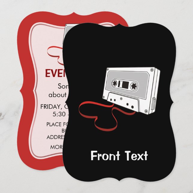 Audio Cassette Invitation (Front/Back)