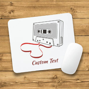 Audio cassette mouse pad