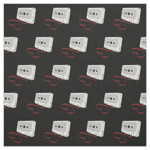 Audio Cassette Pattern Fabric