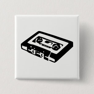 Audio Cassette Pinback Button