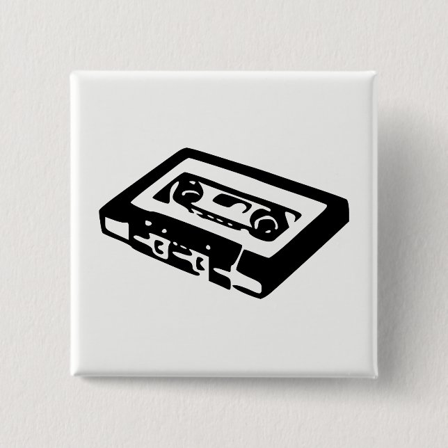 Audio Cassette Pinback Button (Front)
