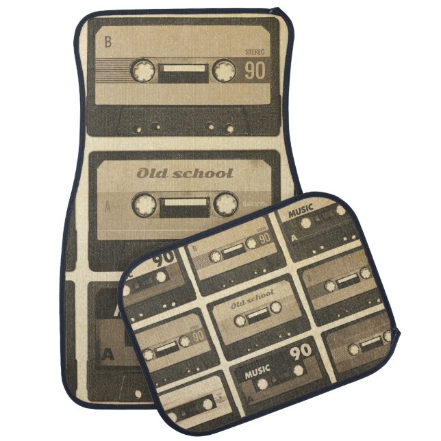 Audio Cassette, Retro Poster Hip-Hop. Car Floor Mat (Set)