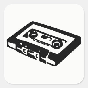 Audio Cassette Square Sticker