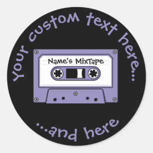 Audio Cassette Tape Classic Round Sticker