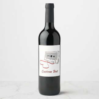 Audio cassette wine label