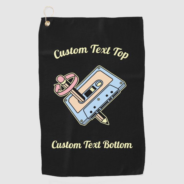 Audio Cassette with Pencil Golf Towel (Front)