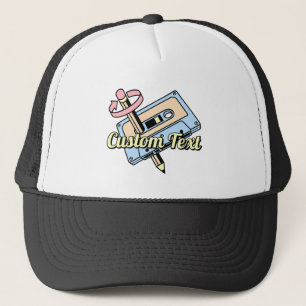 Audio Cassette with Pencil Trucker Hat