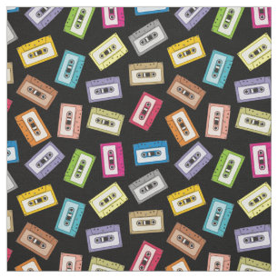 Audio Cassettes Pattern Fabric