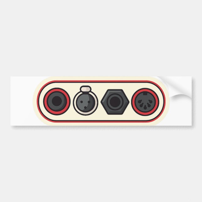 audio connectors Bumper Sticker (Front)