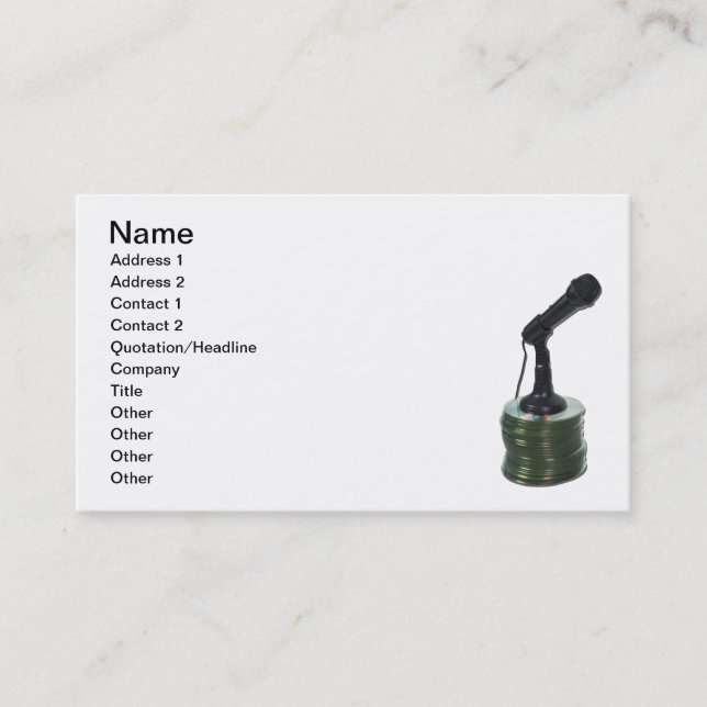 Audio Disks Business Card (Front)