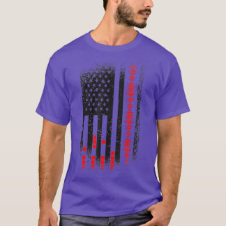 Audio Engineer American Flag USA Design For T-Shirt