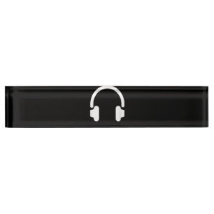 Audio Engineer Audiophile Dj Music Lover Headphone Desk Name Plate