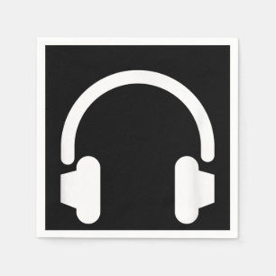 Audio Engineer Audiophile Dj Music Lover Headphone Napkins