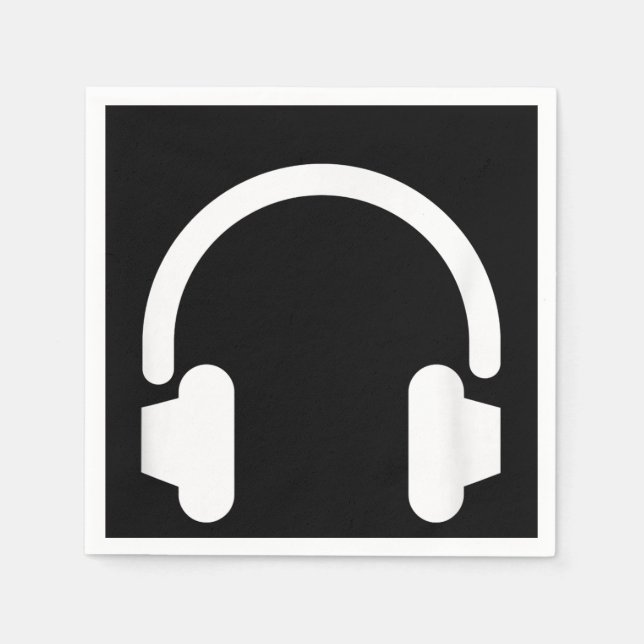 Audio Engineer Audiophile Dj Music Lover Headphone Napkins (Front)