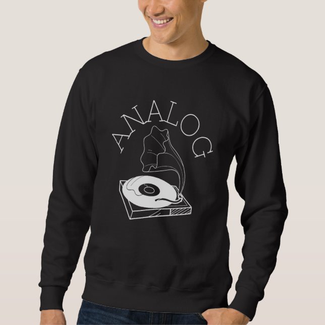 Audio Engineer Beatmaker And Soundguy   Analog Gra Sweatshirt (Front)