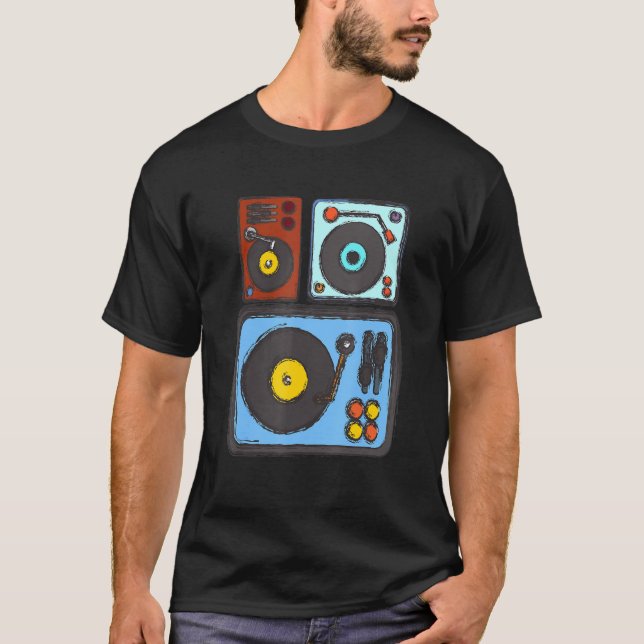 Audio Engineer Beatmaker And Soundguy - Turntable T-Shirt (Front)