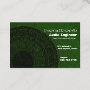 Audio Engineer Euro Business Card