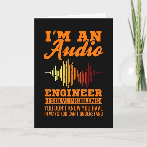 Audio Engineer Funny Engineering Graduation Degree Card