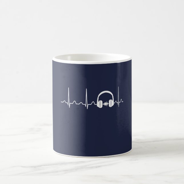 Audio Engineer Heartbeat Coffee Mug (Center)