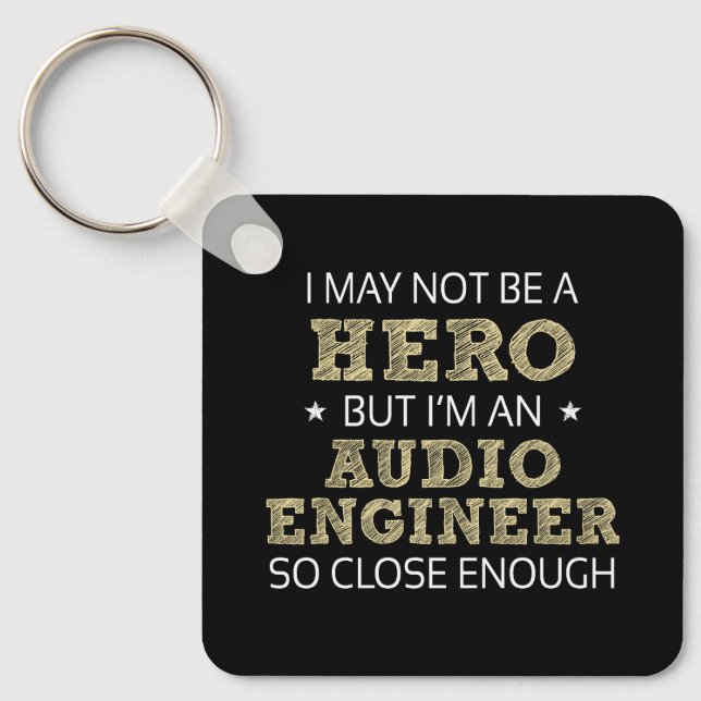 Audio Engineer Novelty Keychain (Front)