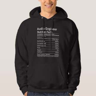Audio Engineer Nutrition Facts Sound Technician G Hoodie