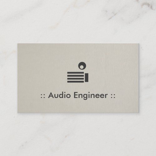 Audio Engineer Simple Elegant Professional Business Card