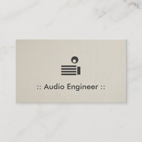 Audio Engineer Simple Elegant Professional Business Card Template