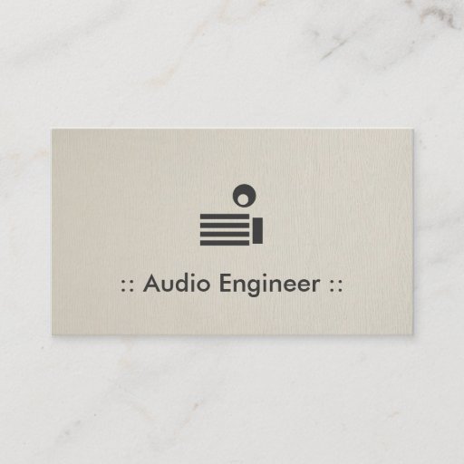 Customizable Audio Engineer Simple Elegant Professional Business Card Template