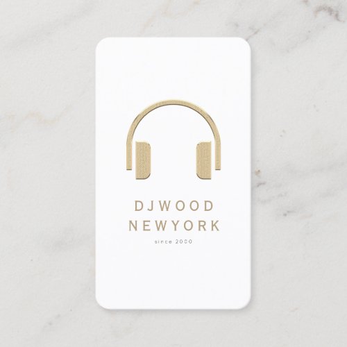 Audio Gold Faux Business Card