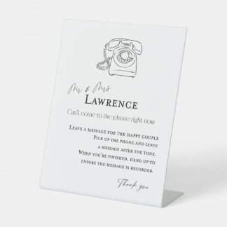 Audio Guest Book Instruction Sign