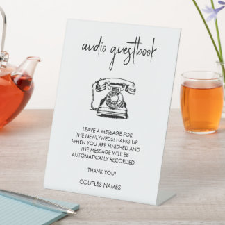 Audio Guest Book Wedding Sign