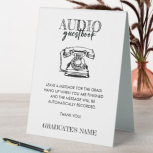 Audio Guestbook Graduation Table Tent