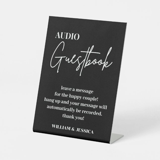 Audio Guestbook | Phone Message Guest Book Sign (Front)