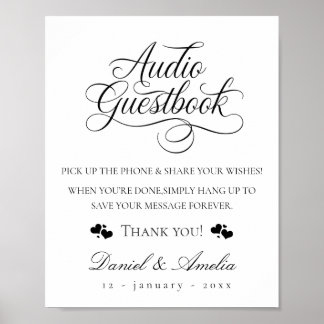 Audio Guestbook Sign, Wedding Audio Guestbook