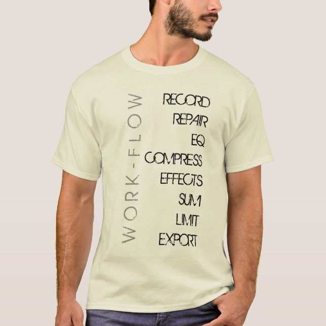Audio Lover  Workflow Tee Shirt (Front)